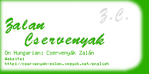 zalan cservenyak business card